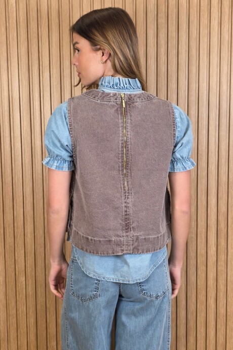 Chaleco Cadaqués Denim Tostado