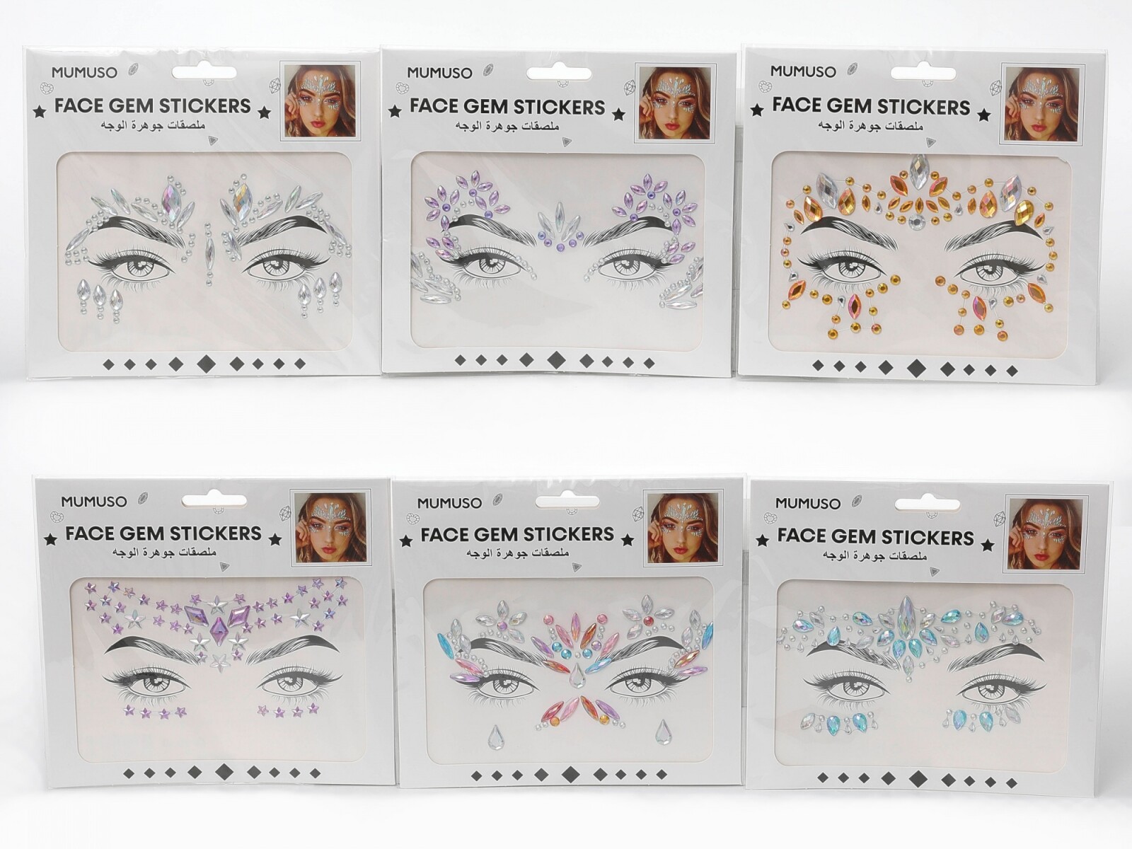 PEGATINAS DE GEMAS FACIALES 