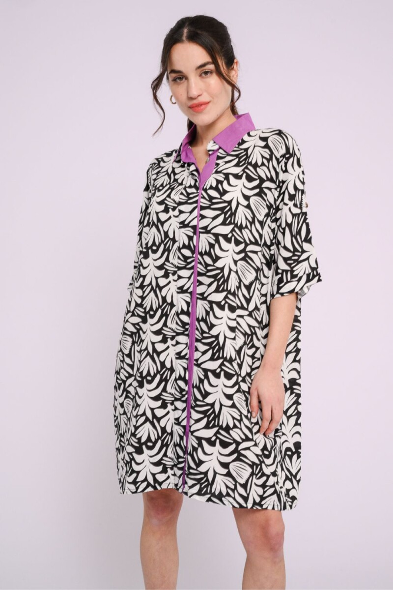 Vestido camisero Negro