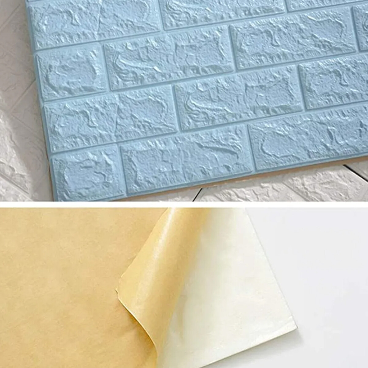 Placas Autohadhesivas Pack x50 Para Revestimiento Para Pared - Celeste 