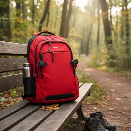 Mochila Arye Punta Ballena 37 Litros con Portanotebook Rojo