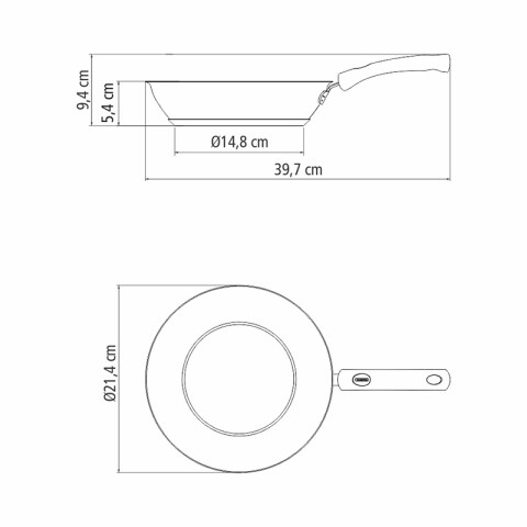 Sartén Ø20 cm en acero inox "Solar silicone" TF1630