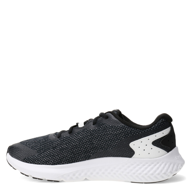 Championes de Hombre Under Armour Charged Rogue 3 Knit Negro - Blanco