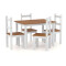 Juego de comedor 4 sillas Linea Naturale Blanco/Roble