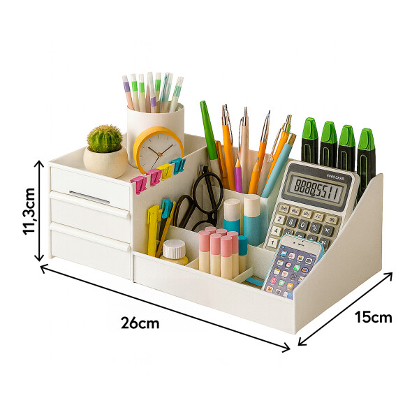Organizador de Maquillaje IMBACK IBK-HMJ059 | 2 Cajones + Compartimentos | Multifunción para Cosméticos, Joyas y Oficina Organizador de Maquillaje IMBACK IBK-HMJ059 | 2 Cajones + Compartimentos | Multifunción para Cosméticos, Joyas y Oficina