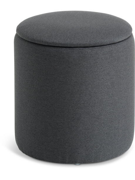 Puf GISLEV ø36 almacenaje tela gris osc Puf GISLEV ø36 almacenaje tela gris osc