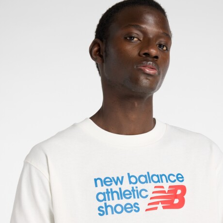 Remera New Balance de Hombre -Athletics Relaxed- MT51900SST WHITE