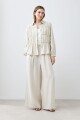 Palazzo con pinzas beige melange