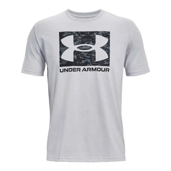 UA ABC CAMO BOXED LOGO SS - UNDER ARMOUR GRIS
