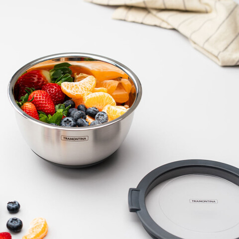 Bowl acero inox tapa y base de silicona 1.5lt -TRAMONTINA TF0310