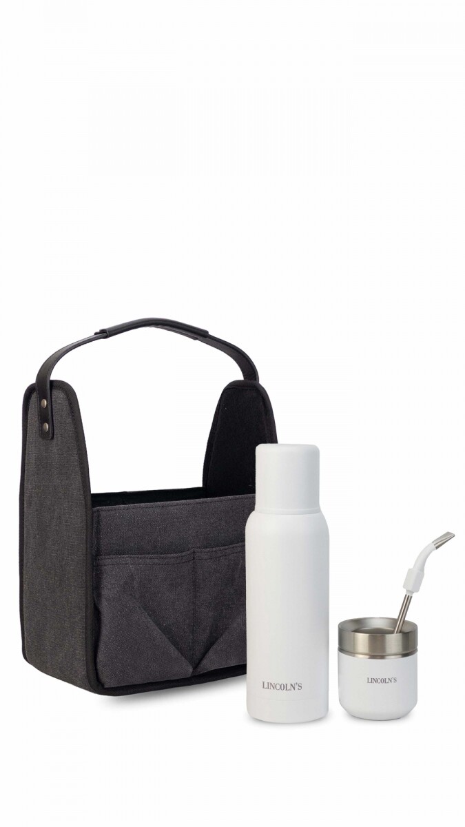 SET MATERO NAMIBIA - NEGRO C/BLANCO 