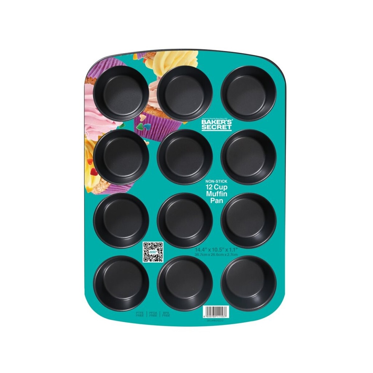 Molde para Muffins x12 Antiadherente Essential 27 x 37 x 4 cm (0,5 mm) 