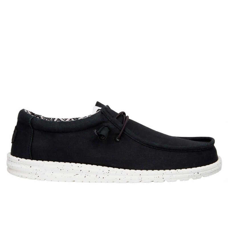 Zapatos Hey Dude Wally Canvas Slip-On M - Negro Zapatos Hey Dude Wally Canvas Slip-On M - Negro