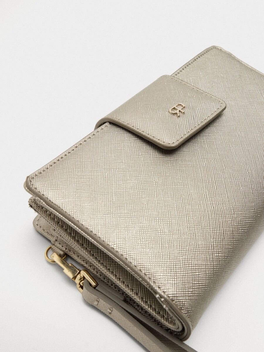 Cartera Con Asa De Mano plateado