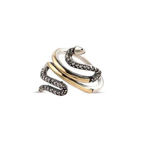 Anillo Snake - Plata y Oro Anillo Snake - Plata y Oro