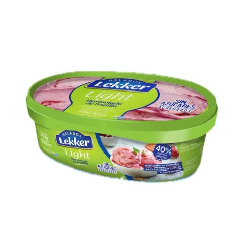 Helado Marmolado Frutilla Light Lekker 900ml Helado Marmolado Frutilla Light Lekker 900ml