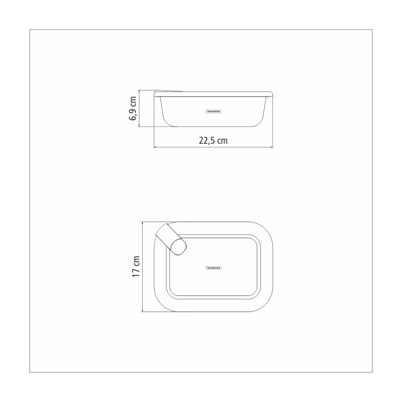 Tupper de vidrio rectangular Tramontina Vittra con tapa hermética de silicona, 1,52 L 61227/530 Tupper de vidrio rectangular Tramontina Vittra con tapa hermética de silicona, 1,52 L 61227/530