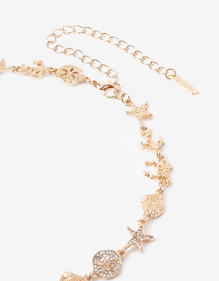Chokers Strass Choker Marítimo Strass - Dorado