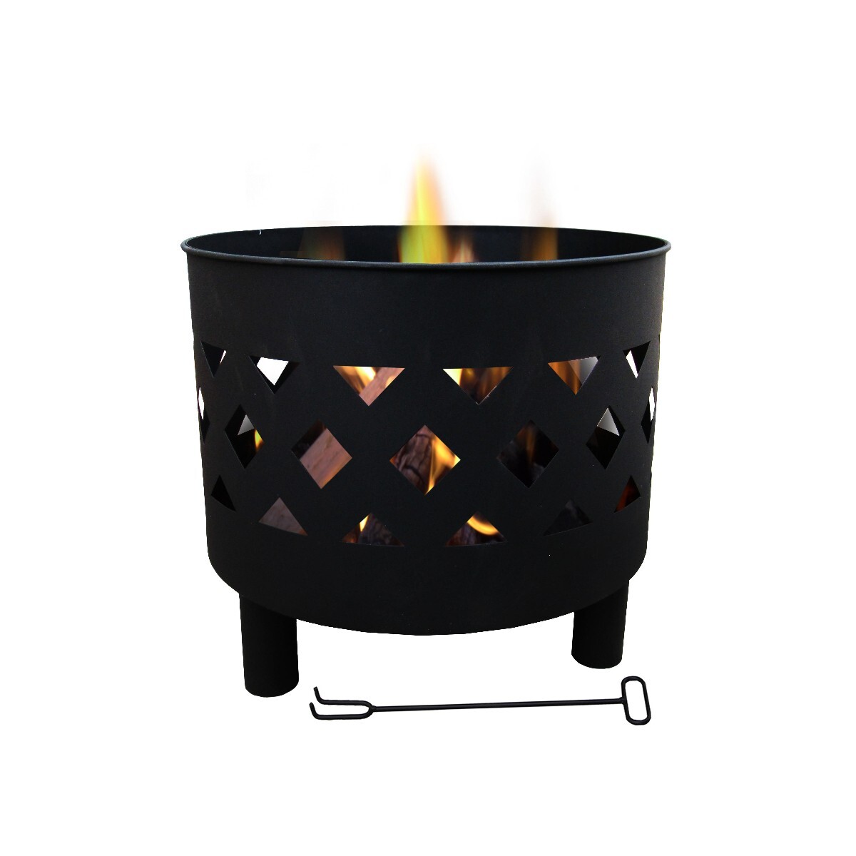 QUEMADOR FOGON PARA EXTERIOR FIRE KING DISEÑO CON ROMBOS 