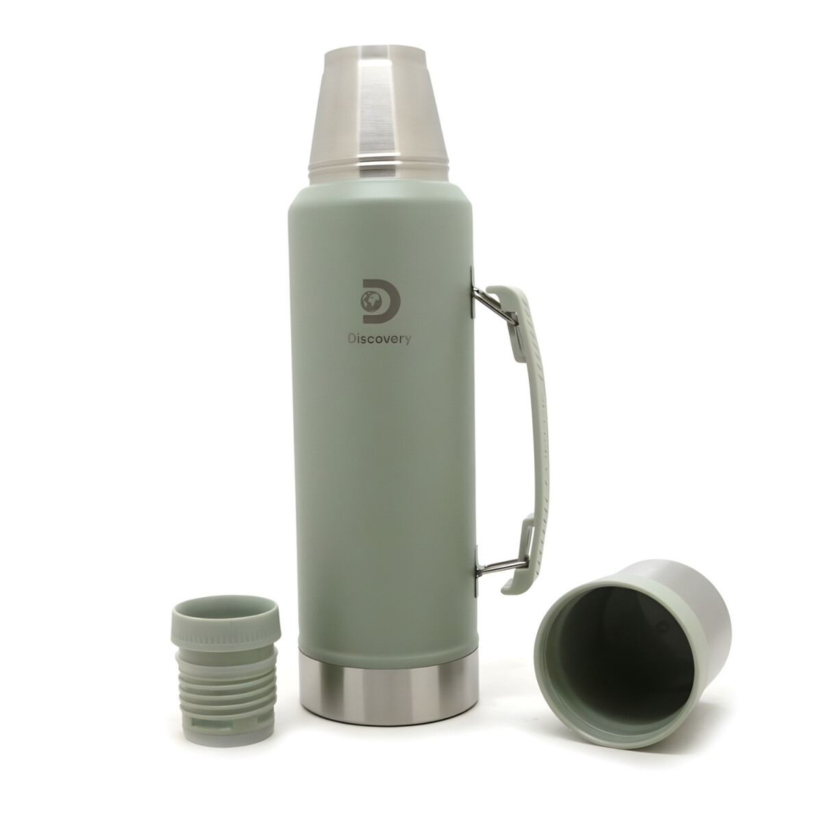 Termo Discovery doble acero 1.3 Litros Verde militar 