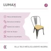 Silla tolix Metálica vintage asiento en madera Silla tolix Metálica vintage asiento en madera