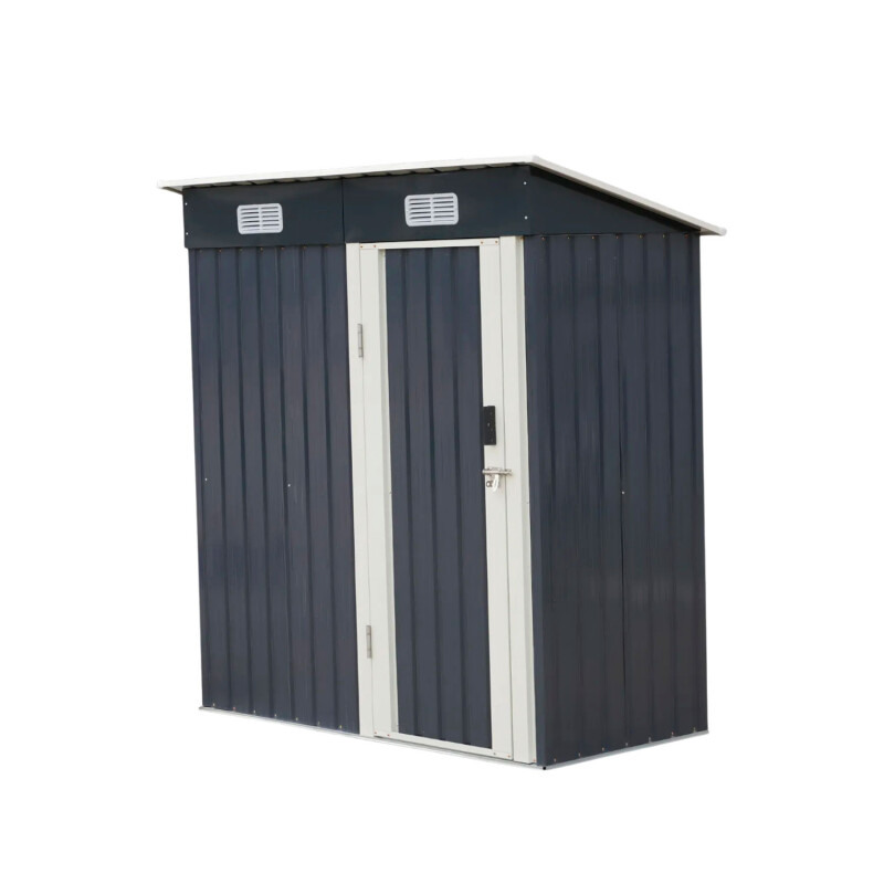 Caseta Galpon Jardin Lumax Devon Gris Oscuro 180x174x75 Caseta Galpon Jardin Lumax Devon Gris Oscuro 180x174x75
