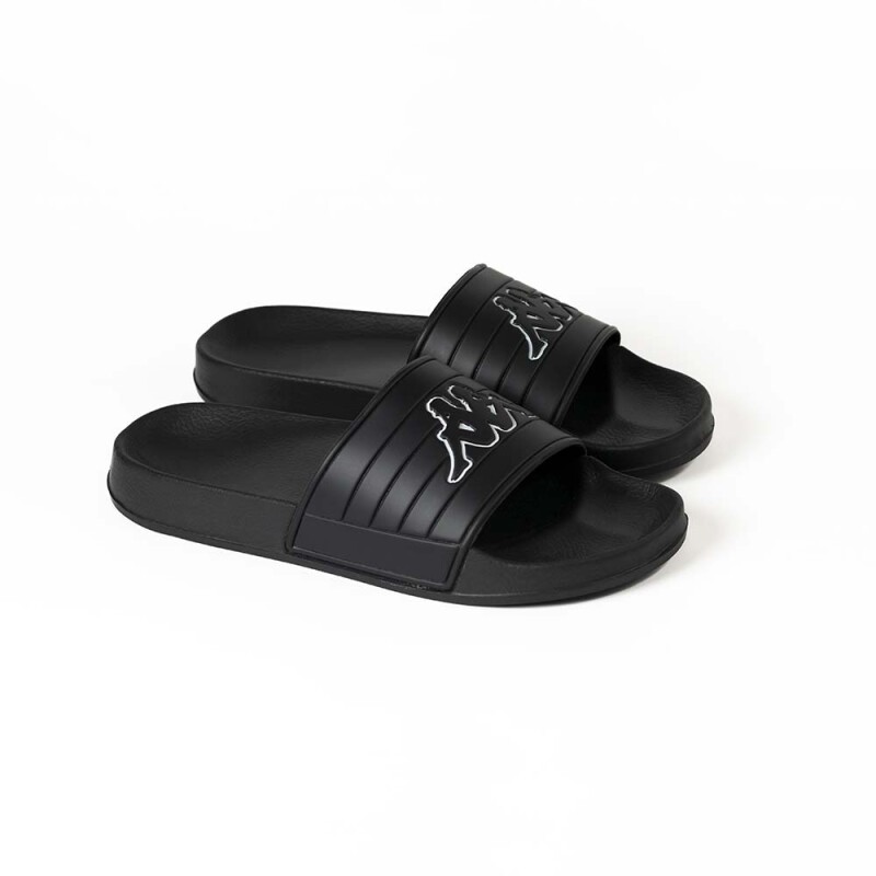 Sandalias Logo Matese Unisex Black - White