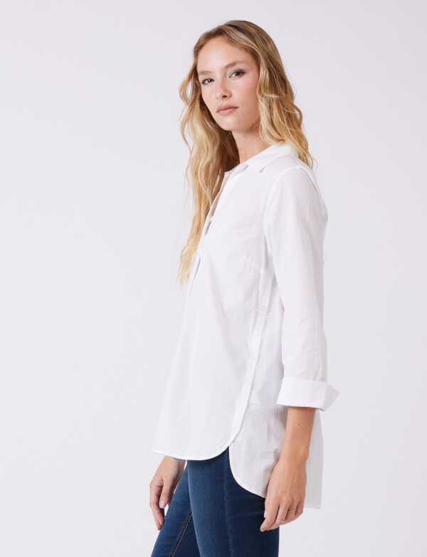 Camisa Oversize Algodon BLANCO