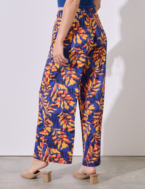 Pantalon Printed MULTI/AZUL