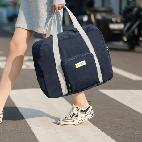 Bolso plegable para viaje con bolsillo Azul