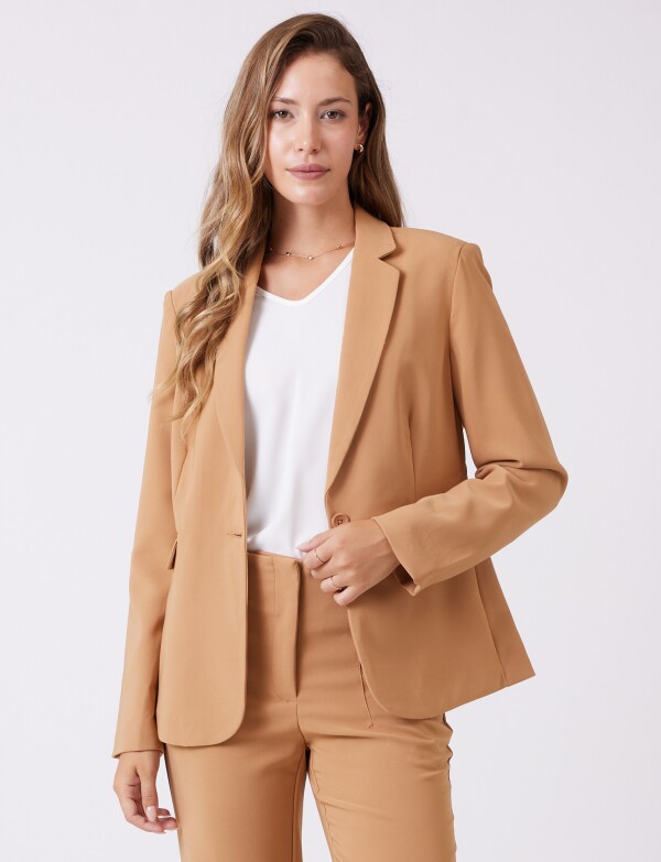 Blazer Sastrero Slim BEIGE OSCURO