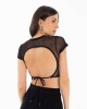 Conjunto Cropped + Legging Negro Futura U