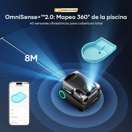 Limpiador Robot de piscina X1 Pro Max inalambrco negro/azul