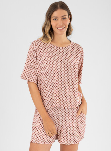 Mosaico pijama short Rosa antique