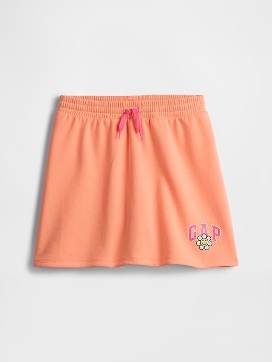 Short Pollera Logo Gap Niña - Orange Kiss Neon 