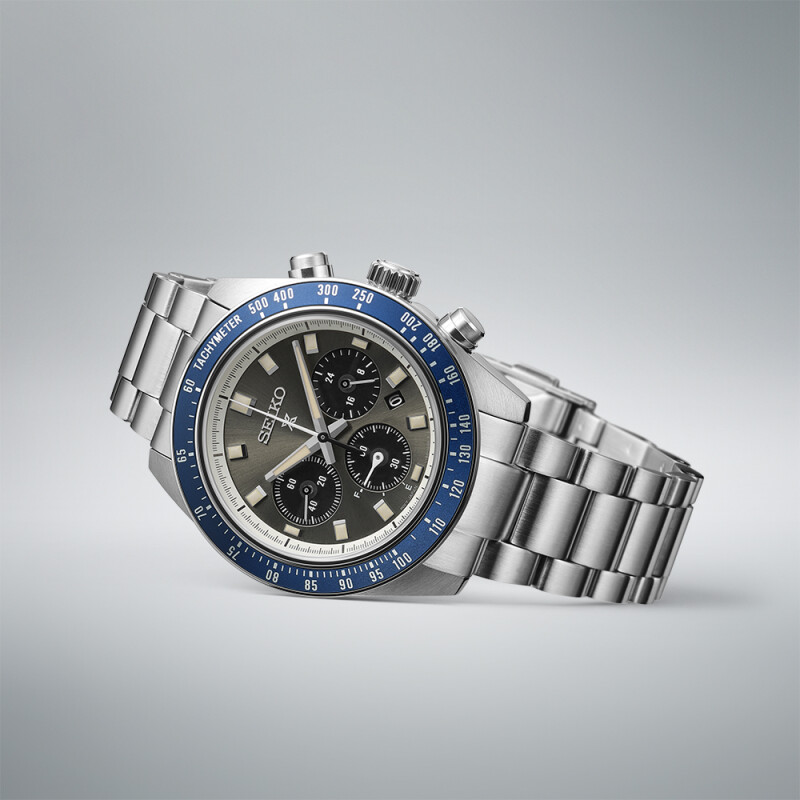 Reloj Seiko Prospex Speedtimer SSC939P1 para hombre con correa de acero Negro