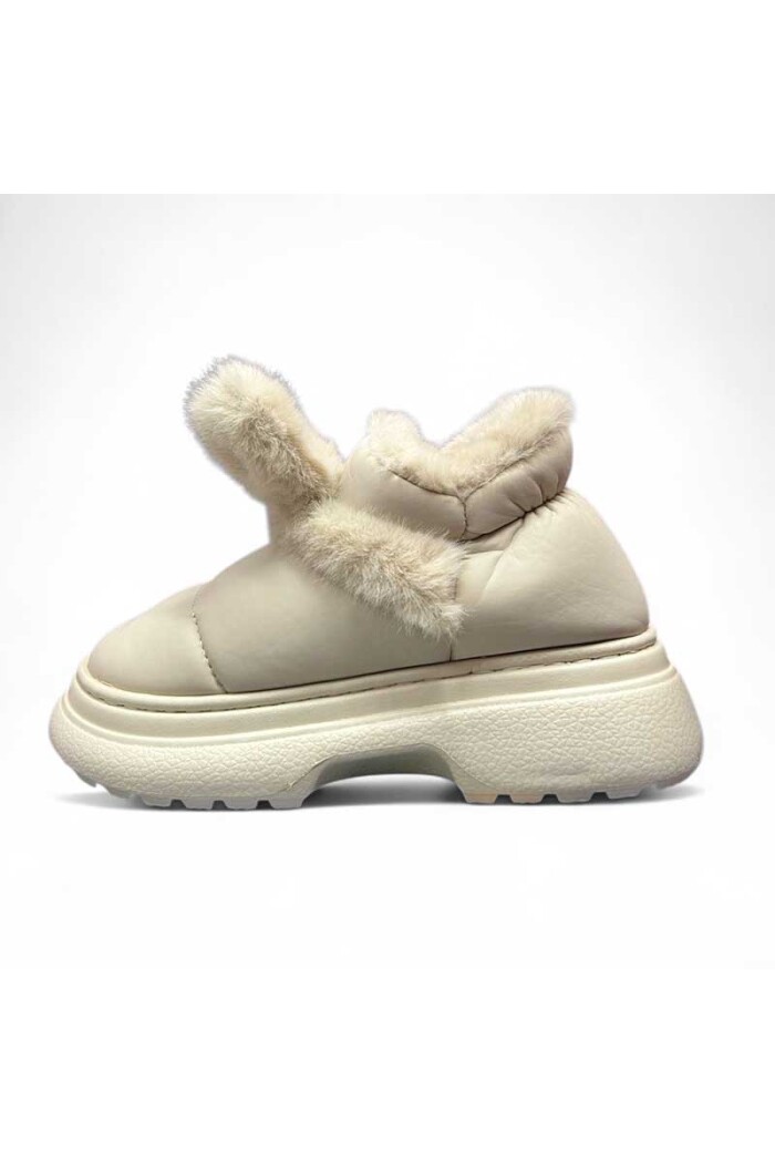 PANTUFLA MUJER BBO CON OREJAS Crudo