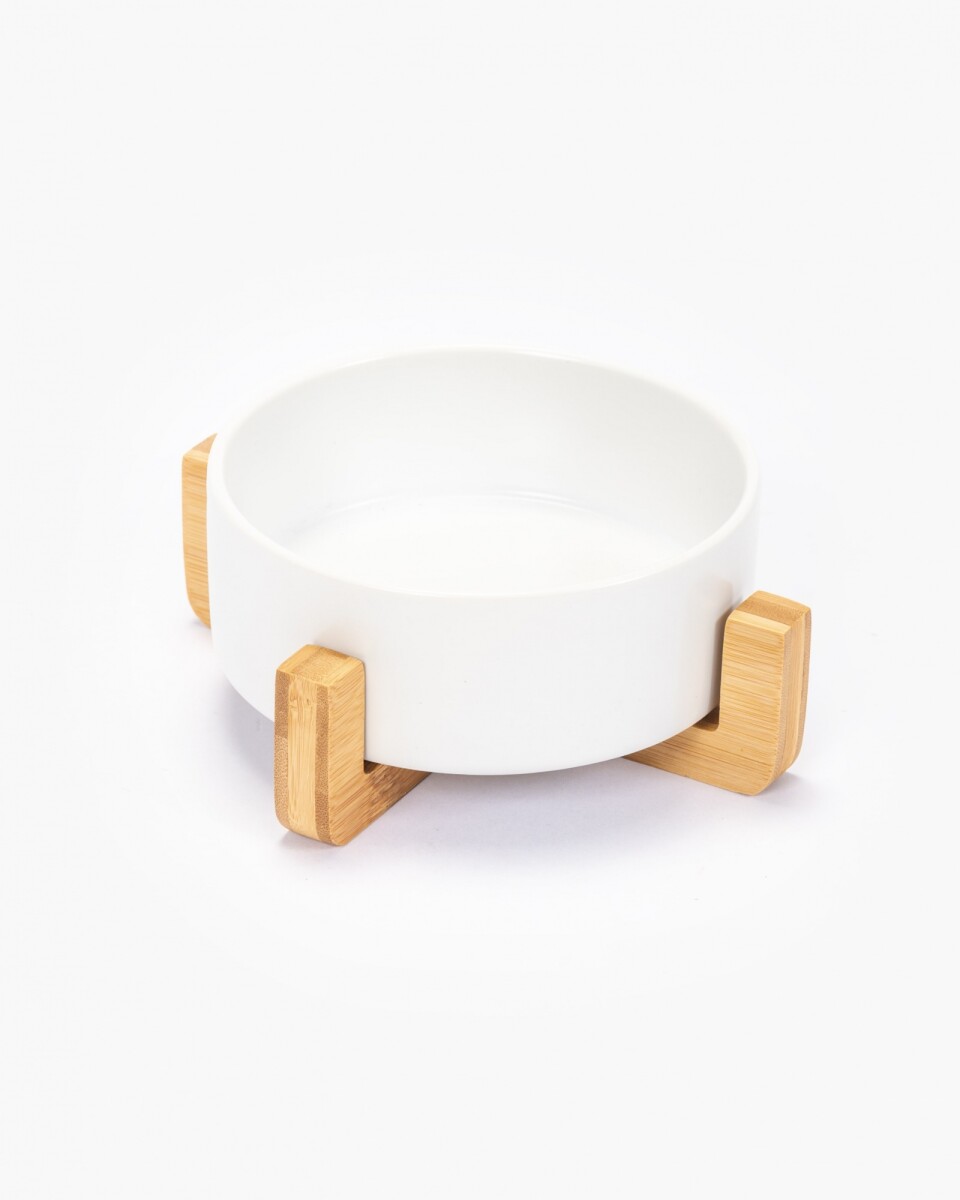 Comedero cerámica, 20*20cm, Blanco - Comedero Cerámica, 20*20cm, Blanco 