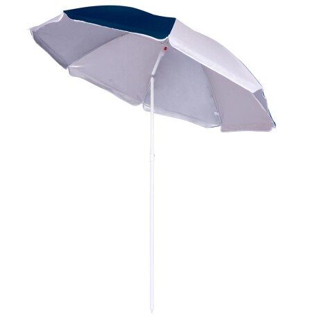 Sombrilla Playa 1,80m FPS 70 Articulable MOR Con Funda Acero Blanco/azul Marino