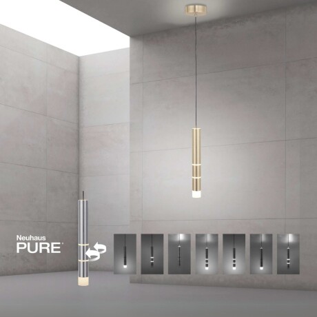 Colgante led rotativo tubular dorado 7 posiciones de luz 3000K 10W Colgante led rotativo tubular dorado 7 posiciones de luz 3000K 10W