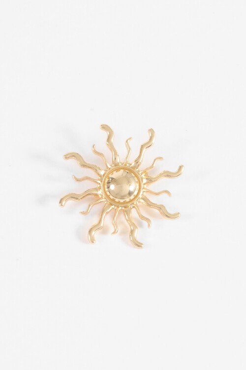 Prendedor sol dorado