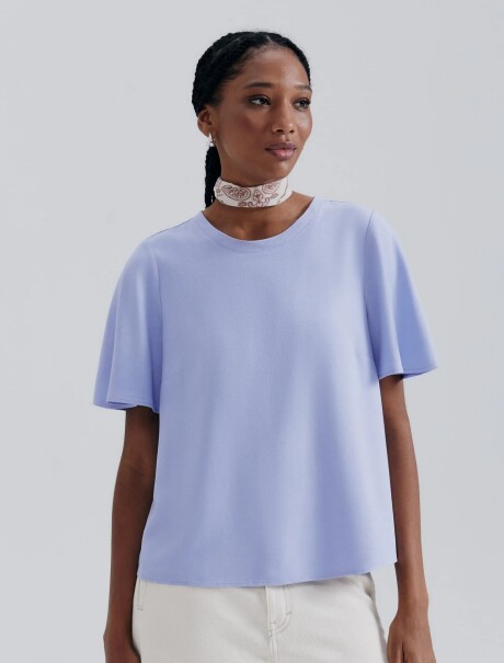 BLUSA CON MANGAS EVASÉ VIOLETA