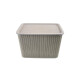 Caja organizadora símil ratán 20lt Cappuccino