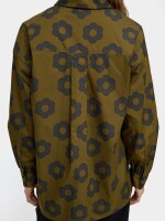Camisa Con Estampado Floral 100% Algodón multicolor