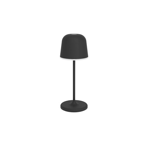 Lámpara de mesa LED inalámb. tipo hongo negra IP54 EG1070