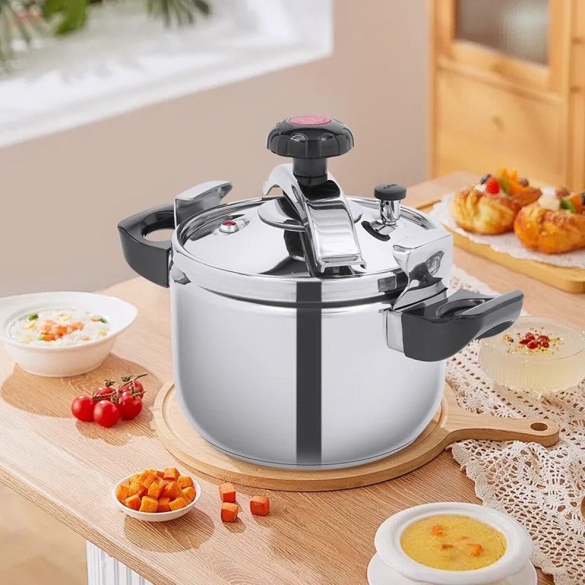 Olla A Presión Acero Inoxidable 7L 