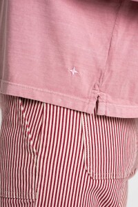Remera Manga Larga Lavada Rosa