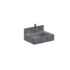 Mueble de baño suspendido de porcelanato Gris Napoles 60 cm con bacha incorporada Mueble De Baño Suspendido De Porcelanato Gris Napoles 60 Cm Con Bacha Incorporada