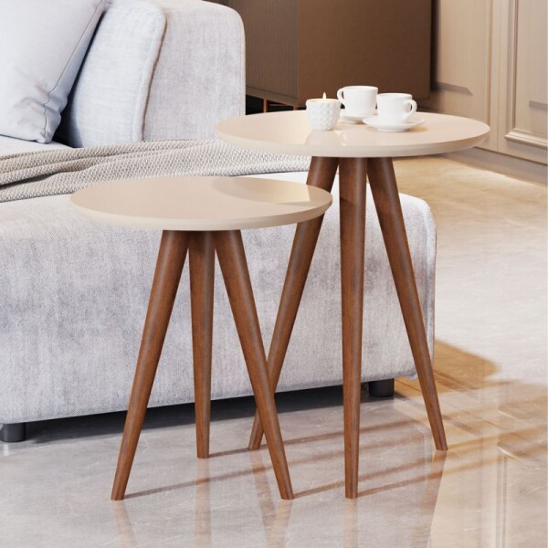 SET DE MESAS DE APOYO LUXO - OFF WHITE/NATURE SET DE MESAS DE APOYO LUXO - OFF WHITE/NATURE