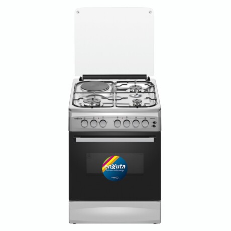 Cocina Combinada ENXUTA CENX5646I 3 Hornallas 1 Disco - Inox Cocina Combinada ENXUTA CENX5646I 3 Hornallas 1 Disco - Inox
